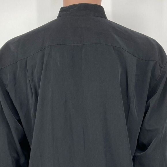 Pronti Collection be Phita Men’s Rhinestone Black Dress Shirt Size L - Picture 4 of 5